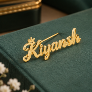 name letter brooch