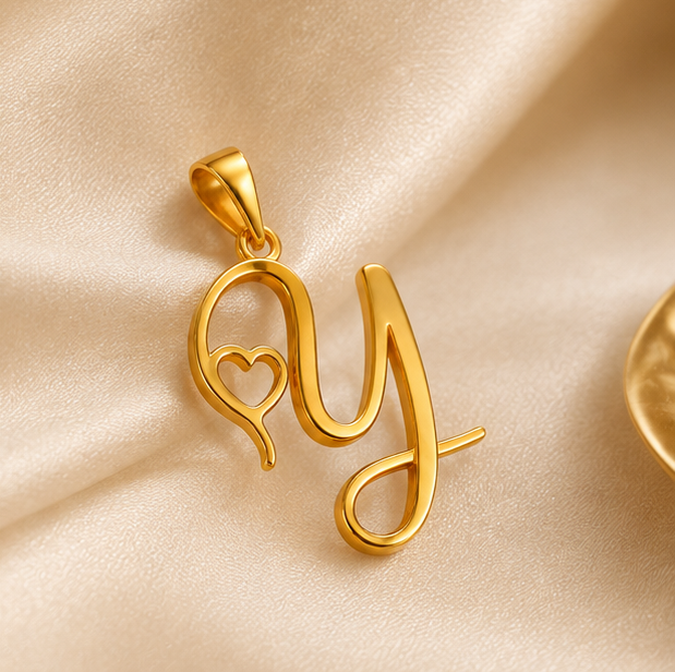 18k gold 'y' letter pendant 18k gold 'y' letter pendant