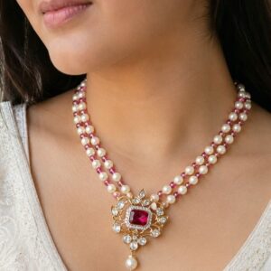 pearl ruby necklace